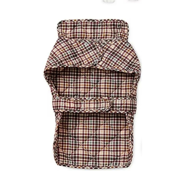 St. John's Bark Dog Quilted Jacket - Red/Brown - Size L - Picture 2 of 8